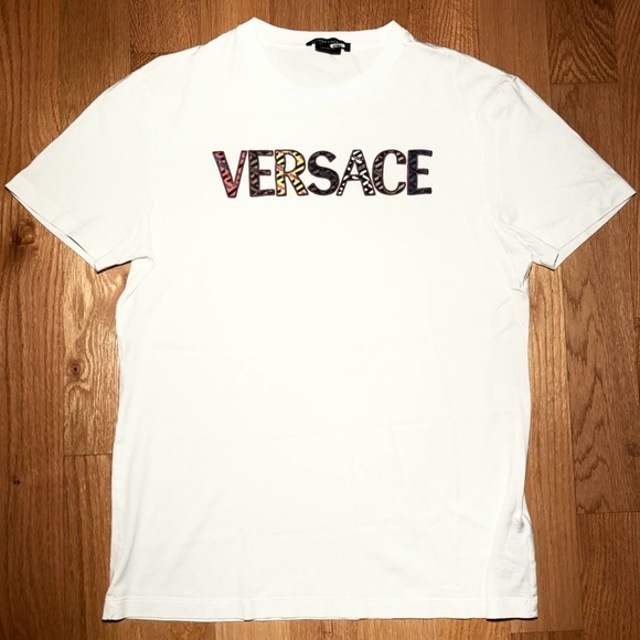 Versace Runway Multiprint Spellout Tshirt 🔥 - Picture 1 of 4